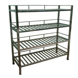 4 Storey Duplex Stainless Steel Shelves